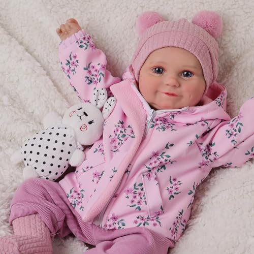 BABESIDE Realistische Reborn-Babypuppen 20 Zoll Neugeborene Babypuppen Lebensechte Babypuppen für Mädchen Babypuppe mit weichem Körper Sieht aus wie echte Reborn-Kleinkindpuppen mit offenen Augen