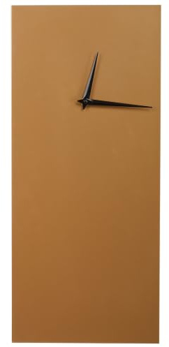 Wanduhr Eisen gold 22 x 50 cm rechteckig modern minimalistisch Pombal