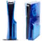 GEEKRIA Placas de Cubierta Transparentes compatibles con PS5, Playstation 5 Slim Disc Edition, Paneles Laterales de Carcasa de ABS Duros a Prueba de Golpes (Azul Transparente)