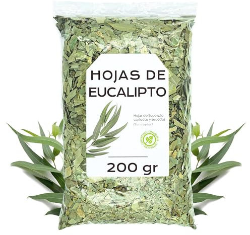 Infusion Eucalipto 200g - Eucalipto Hojas - Hojas de Eucalipto Naturales - Infusiones a Granel - Rica en Minerales y Nutrientes - Propiedades Naturales (200 gr)