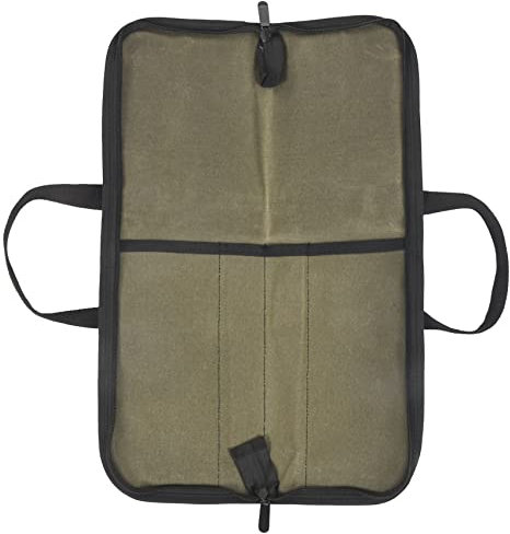 Giilayky Knife Bag(4 Slots), Chef Knife Case Waxed Canvas Roll Storage Knife Carrying Pouch for Men&Women Green