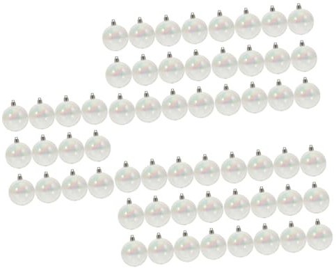 TOPBATHY 60 STK Perlblasenball Weihnachts Party Weihnachtsbaum anhänger weihnachtsdekoration Kugel transparente Verzierung hochzeitsdeko Weihnachtsbaumschmuck Festivalversorgung Plastik