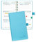 POPRUN Taschenkalender 2025 2026 Klein 16,5 x 9 cm (Aug.2025-Dez.2026) - Kalender 2025 2026 Klein Ringbuch mit Softcover - Terminplaner, Planer 1 Woche 2 Seite mit Kartenschlitz - Blaugrün