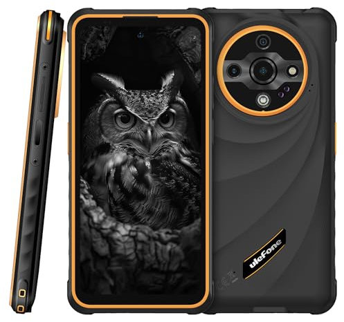 Ulefone Armor X31 Pro 5G Smartphone Incassable, Caméra 64MP+25MP (Vision Nocturne et Lampe Torche Antireflet), 5G 16GB+256GB, 6,56 HD+ 120Hz, Android 14 IP68 Téléphone Étanche, GPS NFC Orange
