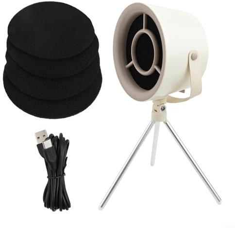 Campana extractora portátil, extractor de cocina, campana extractora compacta de escritorio para el hogar, restaurante, barbacoa, camping, viajes con 3 velocidades ajustables disponibles (#4)