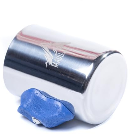 Madu Climb Tazza termica da campeggio in acciaio inossidabile per scalatori - con presa a pressione - Tazza da caffè leggera e resistente per attività all'aria aperta, per escursionismo, arrampicata