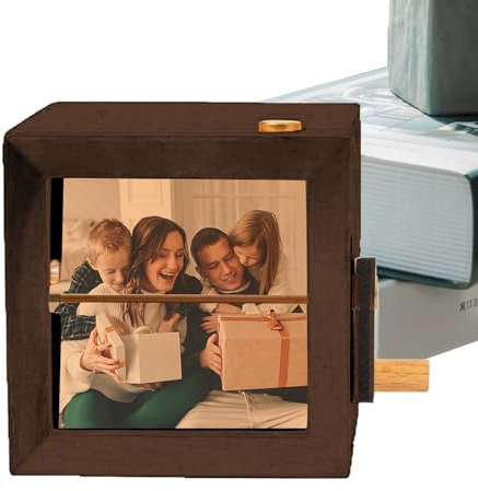 Flipbook mit Handkurbel, LED-Display-Rahmen mit glatter Bewegung, kreativer Würfel für Familie und Freunde, ideal für geschätzte Erinnerungen und personalisierte Fotobetrachtung