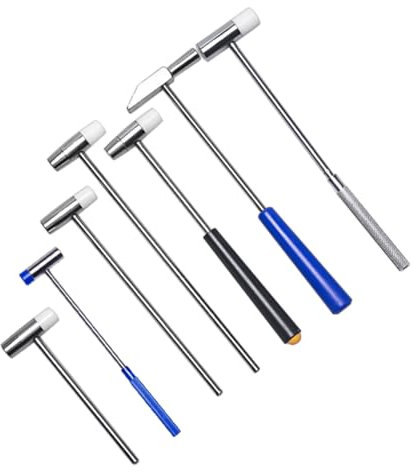 DIYEAH 7 Stück Messinghammer Werkzeug Reparatur klein klauenhammer pflasterhammer bohrhammer hammer ausbeulhammer schlaghammer schonhammer Hammer Minihammer Silver
