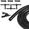 Tuyau sous vide en silicone de 2 m, 1 pièce, avec raccords en nylon (6 pièces en 2 tailles) | Diamètre intérieur 3 mm | Tuyau sous vide haute performance 130 PSI pour air et eau | Noir