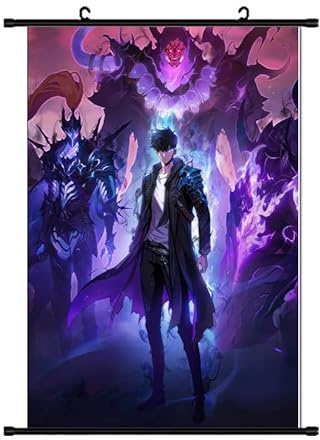Sung Jin Woo Poster zum Aufhängen, Leinwand, Cha Hae-In, Anime-Kunstgemälde, Cartoon-Charakter-Design, Wandteppich für Wanddekoration für Zimmer, Wohnheim, Anime-Liebhaber