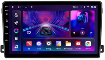 Android 13 2 DIN Radio 9 Pollice Schermo touch per auto per Ford C-MAX 2003-2010 con Telecamera Posteriore/Wireless Carplay/BT/FM/navigazione GPS Controllo al volante(2+64G)
