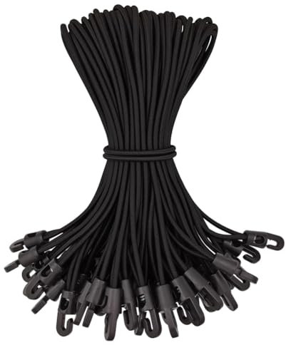 Lapyyne 50Pcs Bungee Cord with Hooks,Expander with Hooks Rubber Tensioner with Hooks for Pool Cover