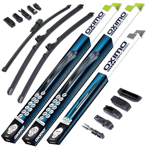 OXIMO Scheibenwischer für VW Transporter T6 Van ab 2015 | Front und Heckscheibenwischer, 3er Set Wischerblätter - links 600 mm, rechts 600 mm, hinten 400 mm