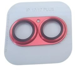 fonefunshop Rear Camera Glass Protector Compatible With iPhone 17 Red