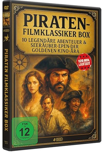 Piraten Filmklassiker Box – 10 legendäre Abenteuer und Seeräuber-Epen aus der goldenen Kino-Ära – Abenteuer, Romantik und Nostalgie (WME Film Klassiker) Sammler-Edition [4 DVDs]