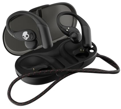 Skullcandy Push 540 Open Wireless Open-Ear Bluetooth Earbuds - True Black | Sweat and Water Resistant, 42 Hours Battery, Detachable Neckband, Secure Over-Ear Fit, Running Outdoors, Exercise, Gym