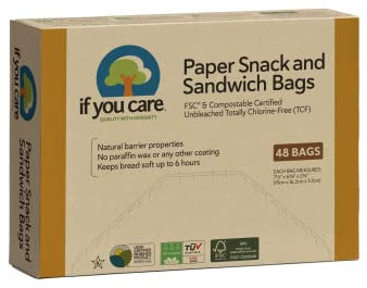 If You Care Paper Snack and Sandwich 48 Bags (Pack of 6, Total 288 Bags)