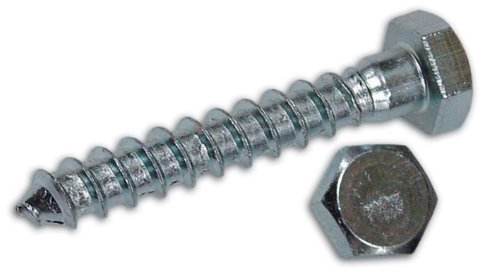 Vis pour tire-fond galvanisé bois à tête hexagonale TE 8x140 mm Paquet 50 pcs