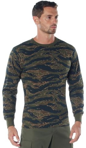 ROTHCO Herren Camouflage-T-Shirt, langärmlig, Tigerstreifen, Größe XXL
