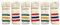 YACHT & SMITH Mens & Womens Wholesale Bulk Cotton Tube Socks, Referee Style, by SOCKS'NBULK (6 Pairs White w/Stripes, Womens 9-11 (Shoe size 5-10))