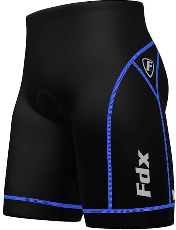 FDX Cycling Shorts Men 4D Pad Breathable Quick Dry MTB Undershorts Blue M
