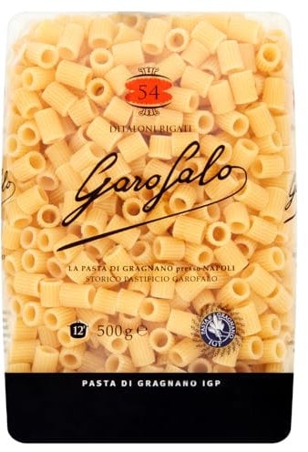 Garofalo Ditaloni Rigate Italian Soup Pasta - Vegan and Small Pasta Shapes, 500g (Pack of 1)