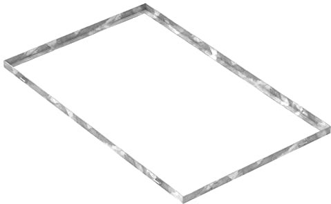 Fenau - Gitterrost-Zarge 500 x 800 x 23 mm für Rosthöhe von 20 mm, verzinkt – mit Aussparung für Maueranker - Passend für Baunorm-Rost: Fenau 490 x 790 x 20 mm