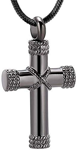 Rope Winding Cross Cremation Ashes Urn Pendant Necklace Memorial Keepsake Jewelry Lord’s Prayer Cross Ashes Necklaces, not known