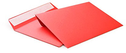 hochwertige Briefumschläge C6 114x162 mm (rot) 120 g/m² ohne Fenster haftklebend (Artikel 506A) (500)