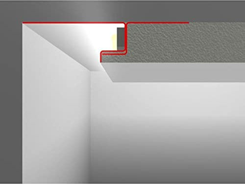 2m LED Trockenbauprofil SNL 20-80mm Sichtschenkel für Gipskartonplatten Stahl Zinkblech