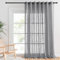 PONY DANCE Vorhang Halbtransparent Extra Breite Gardinen mit Ösen - Leinentextur Vorhänge Raumteiler für Wohnzimmer & Schlafzimmer Dunkelgrau, 1 Stück H 240 x B 254 cm