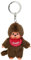 Sekiguchi Jeune remorque Rouge | 10 cm | Kiki | Monchhichi Porte-clés