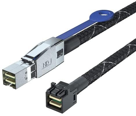 10Gtek® External Mini SAS SFF-8644 zu Internal Mini SAS SFF-8643 Kabel, 0.5-Meter(1.65-ft)