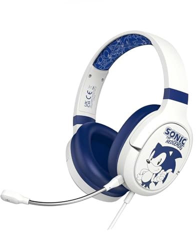 OTL Technologies Sega Classic Sonic The Hedgehog Pro G1 Casque Gaming Blanc