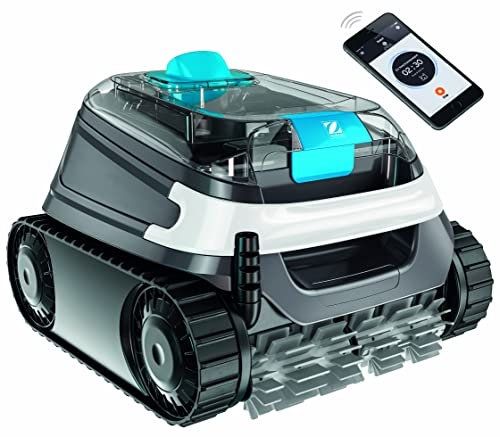 Zodiac CNX 3060 iQ Robot limpiafondos automatico Piscina hasta 12x6m, Limpia Fondo, Paredes y Linea de flotación. Control vía App. Tecnología ciclónica. Incluye Cable de 18m y Doble filtración