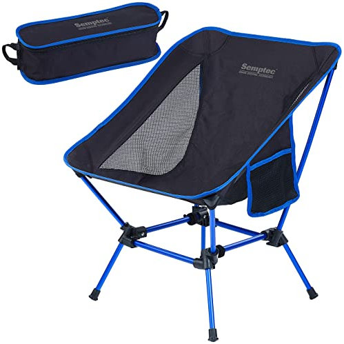 Semptec Urban Survival Technology Klappstuhl: Klappbarer Campingstuhl, 2 Sitzhöhen, Tasche, extra-leicht, bis 120 kg (Strandstuhl, Gartenstuhl, Regiestuhl)