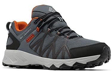 Columbia Men's Peakfreak 2 Outdry Waterproof Low Rise Hiking Shoes, Grey (Graphite x Warm Copper), 7.5 UK