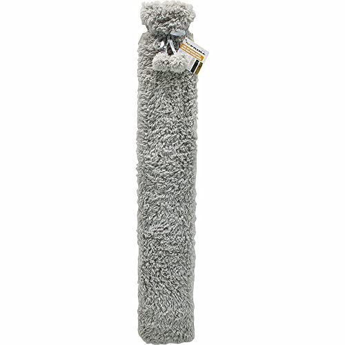 New Long HOT Water Bottle with Warm Plush Faux Fur Teddy Fleece Cover Winter Cosy | Fluffy HOT Water Bottle Long - Large HOT Water Bottle for FEET, Neck and Muscle Pain
