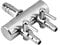 Aquarium Luftverteiler, Teich Luftpumpen Verteiler, 2/4/6 Wege Verstellbare Aquarium Luftventile, Edelstahl Luftleitungs Splitter, Aquarium Luftstromventil, T Luftverteiler Auslass(2-Wege)