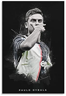 TSALF Foto Auf Leinwand Kein Rahmen Paulo Dybala Poster Dekoration Wohnzimmer Schlafzimmer Malerei 60x90cm