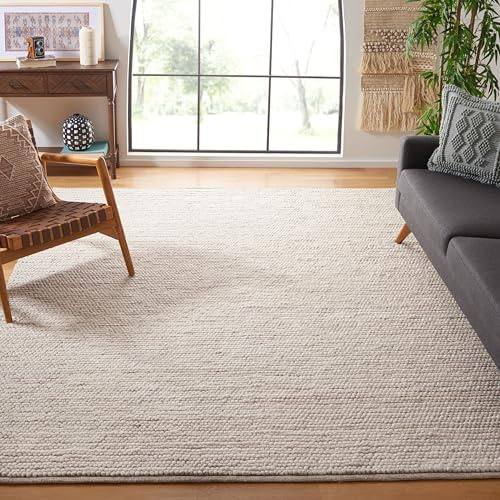 SAFAVIEH Naturfaser Teppich für Wohnzimmer, Esszimmer, Schlafzimmer - Natural Fiber Collection, Kurzer Flor, Elfenbein, 240 x 300 cm