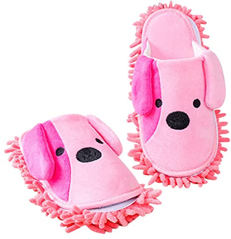 Lurrose 1 Paar Hausschuhe Staubreiniger Für Zu Hause Staubtücher Zum Reinigen Wischmop Für Den Boden Tierschuhüberzug Fußsocken Aus Mikrofaser Bodenreiniger Mopp Chenille Staubschuhe Sanft