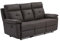 Vente-unique-Relaxsofa 3-Sitzer - Leder- Braun - VINETA