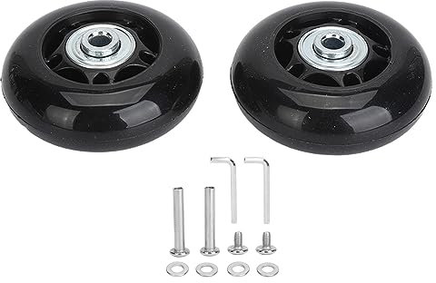 Ersatzräder für Gepäck, Koffer, 12 Stück, Widerstandsfähige Gummi-Lenkrollen, Lager-Reparatursätze für 56, 64, 68, 70 Mm Räder, Universelles Raddesign, Einfach (64 x 24 mm