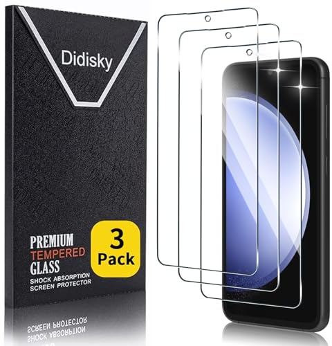 Didisky Lot de 3 Protecteur Verre Trempé pour Samsung Galaxy S23 FE 6.4'' (Pas pour Samsung S23), Film Protection écran, dureté 9H, Pas de Bulles, Haute définition