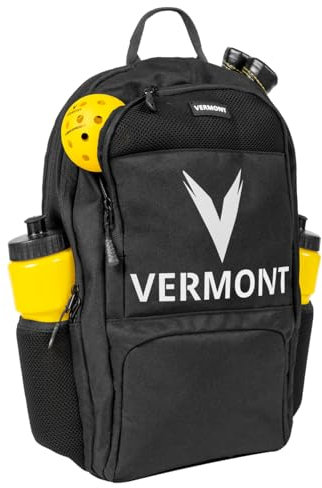 Vermont Pickleball Players Rucksack - Adjustable Pickleball Backpack | Water Bottle Holder | Ultra-Durable Materials