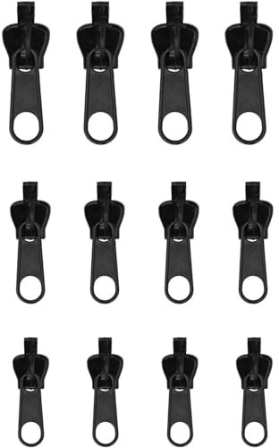 12 Stück Reißverschluss-Reparaturset Metall Universal Instant Fix Zipper Repair Kit Ersatz Zip Slider Zähne Reißverschlüsse Ersatzteile Reißverschluss Zipper Für Jacken Taschen Zelte Gepäck Schlafsack