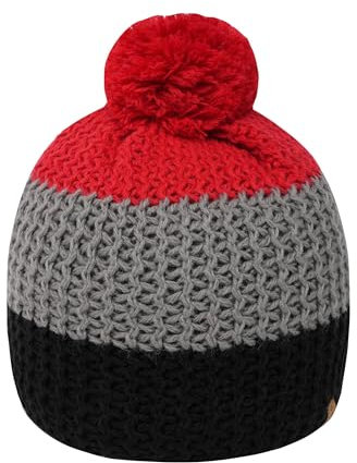 SCHIETWETTER Strickmütze Charlie, Beanie, Grobstrick, gefüttert, kuschelig rot-schwarz OS