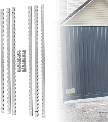 SOLOCJNL Zahnstangen,6x1m Zahnstange Zahnschiene Für Torantrieb Schiebetore Schiebetorantrieb Toröffner Zubehö Zahnschiene,Zackenleisten,Modul 4