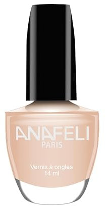 Vernis à Ongles ANAFELI - Rose Saumoné n° 04- Pinceau large pour une application facile